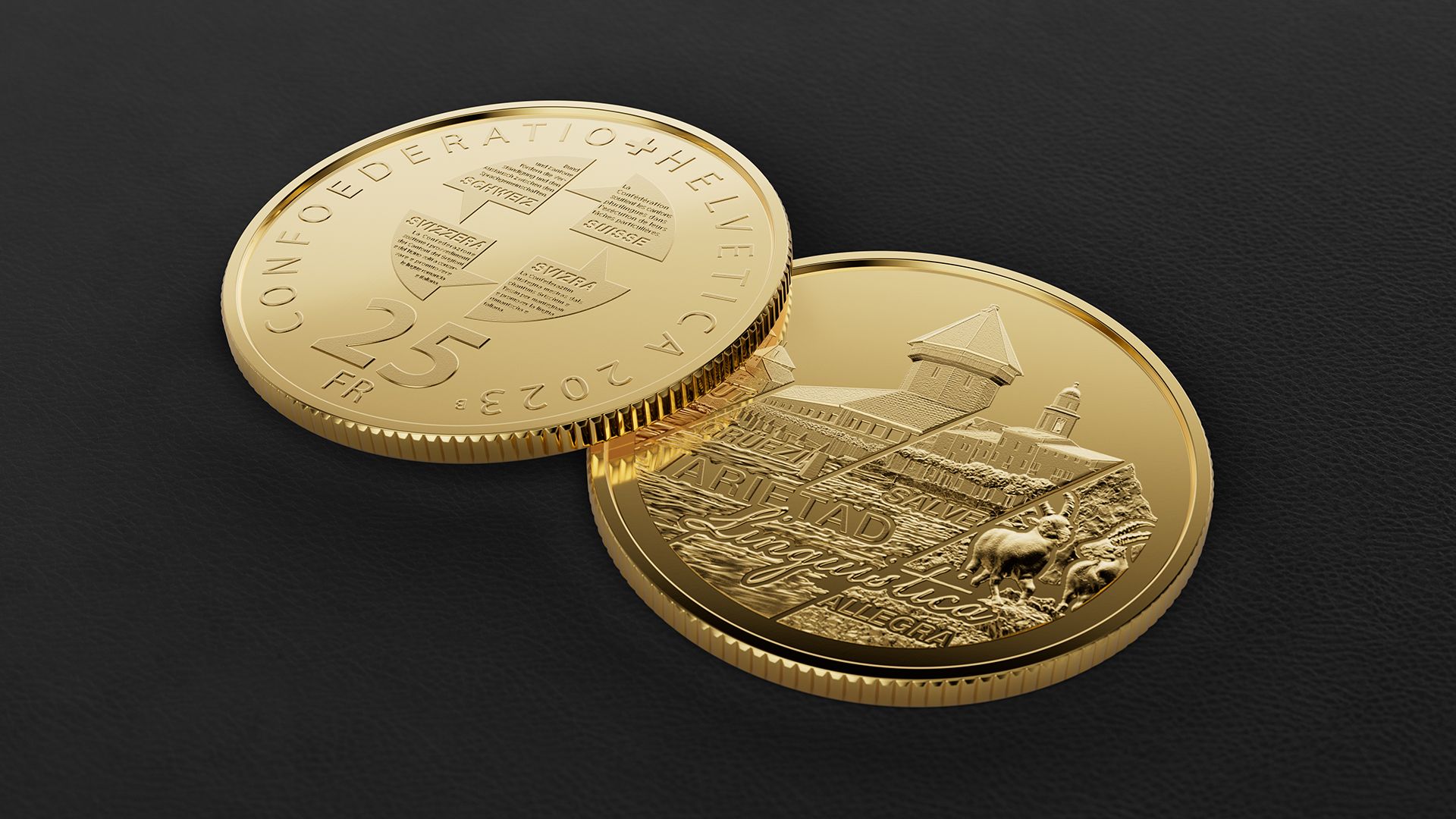 Gold coin “Swiss linguistic diversity”