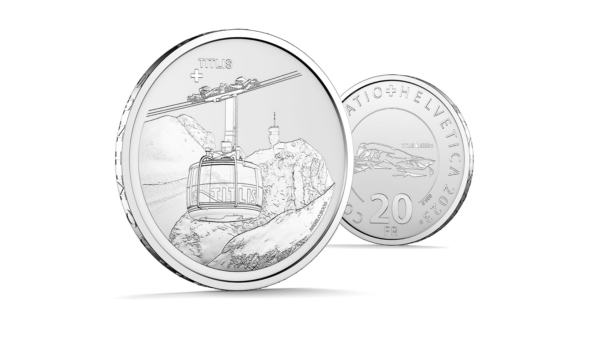 Silver coin “Aerial Cableway Titlis”