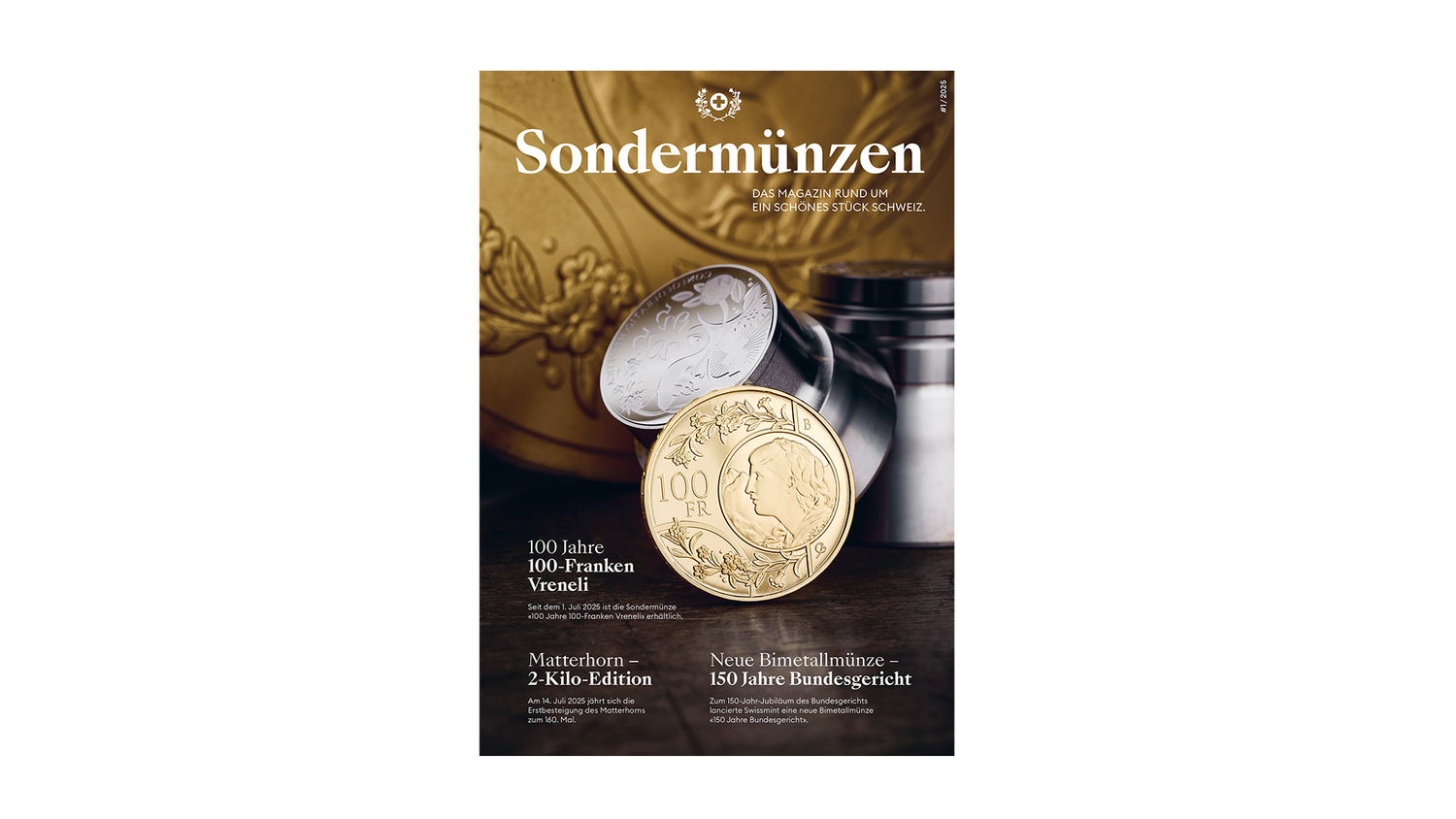 Swissmint Magazin Cover "Sondermünze" 1/25 Teaser