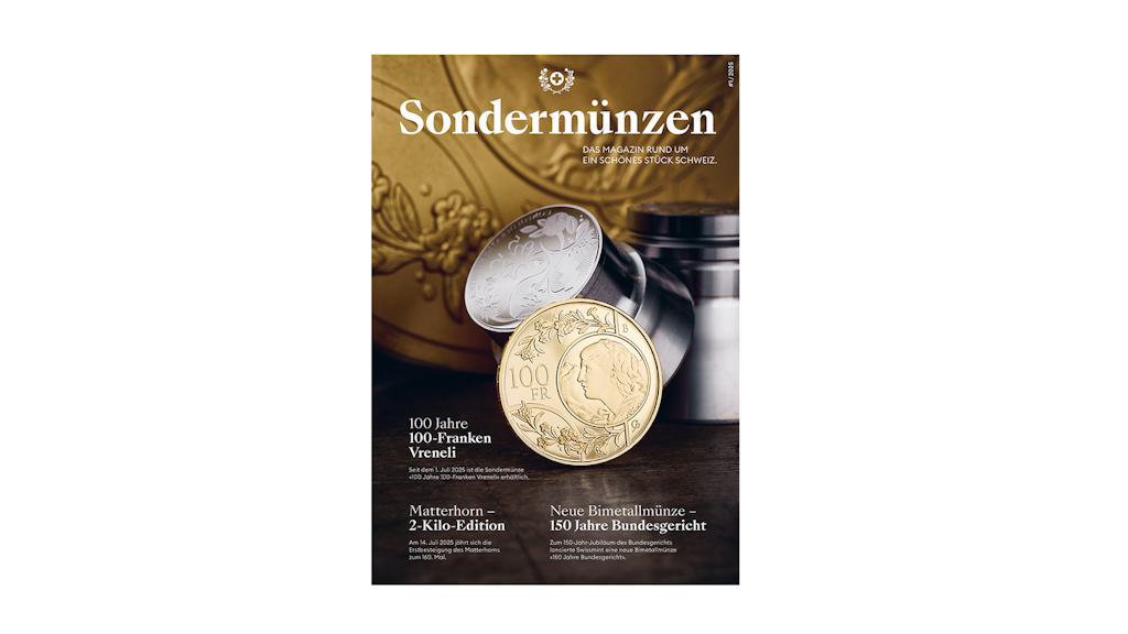Swissmint Magazin Cover "Sondermünze" 1/25 Teaser