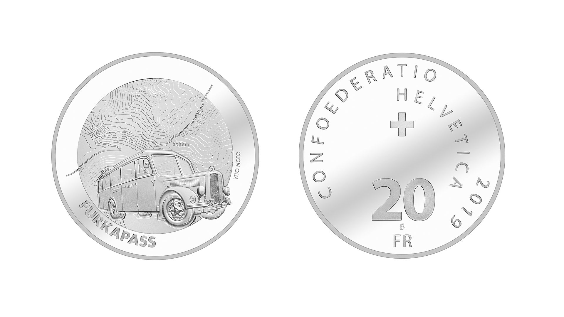 20-Fr.-Silbermünze «Furkapass» 2019