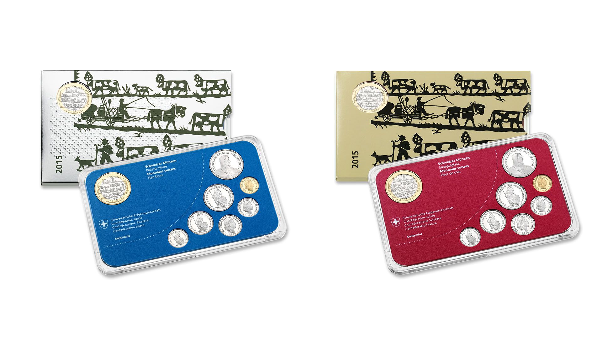 Münzsatz «Alpabzug» 2015