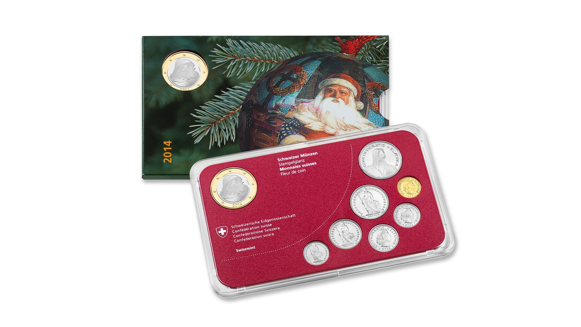 Münzsatz «Weihnachten» 2014, Stempelglanz