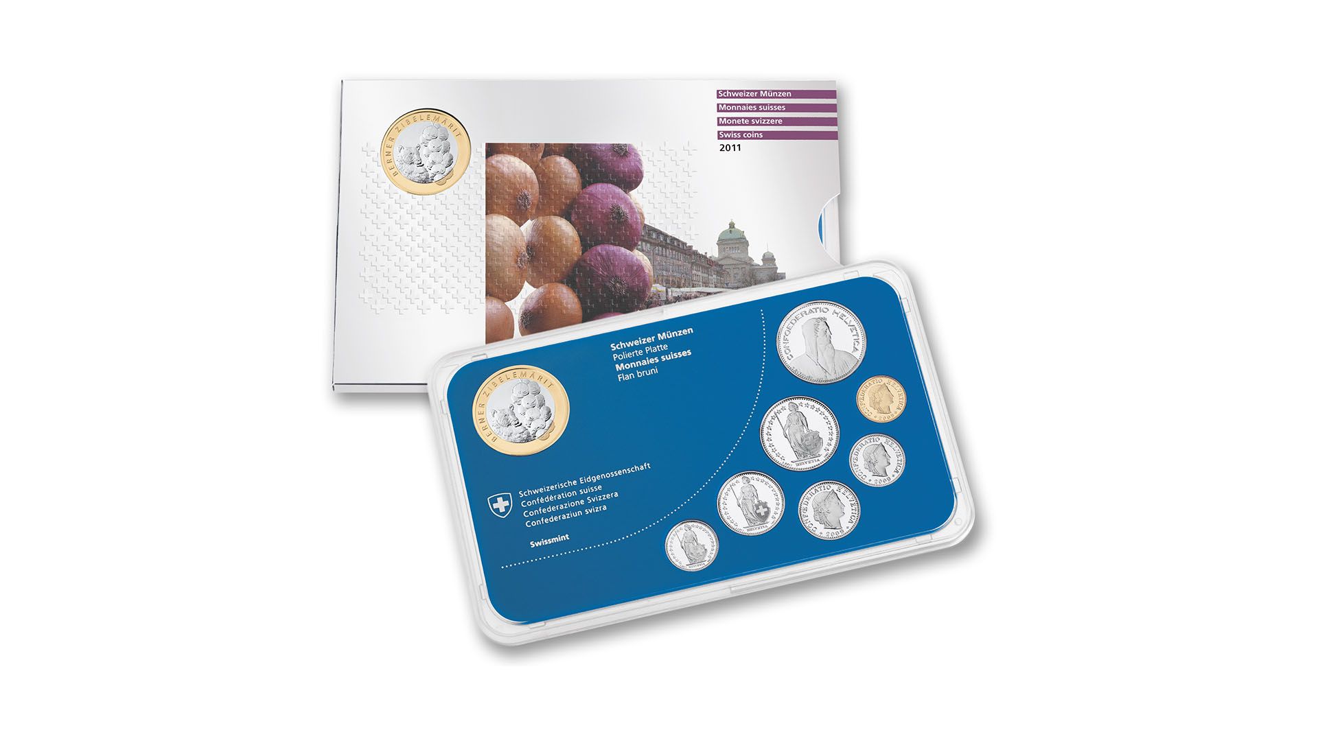 Münzsatz «Zibelemärit» 2011, Polierte Platte