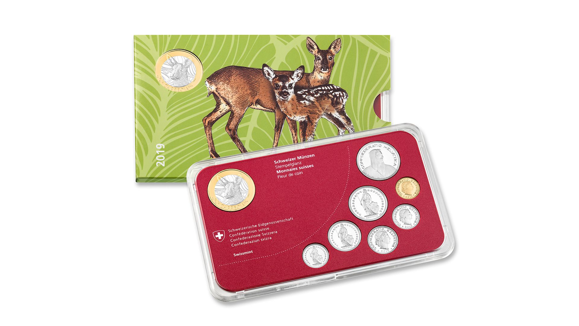 Münzsatz Classic «Reh» 2019, Stempelglanz