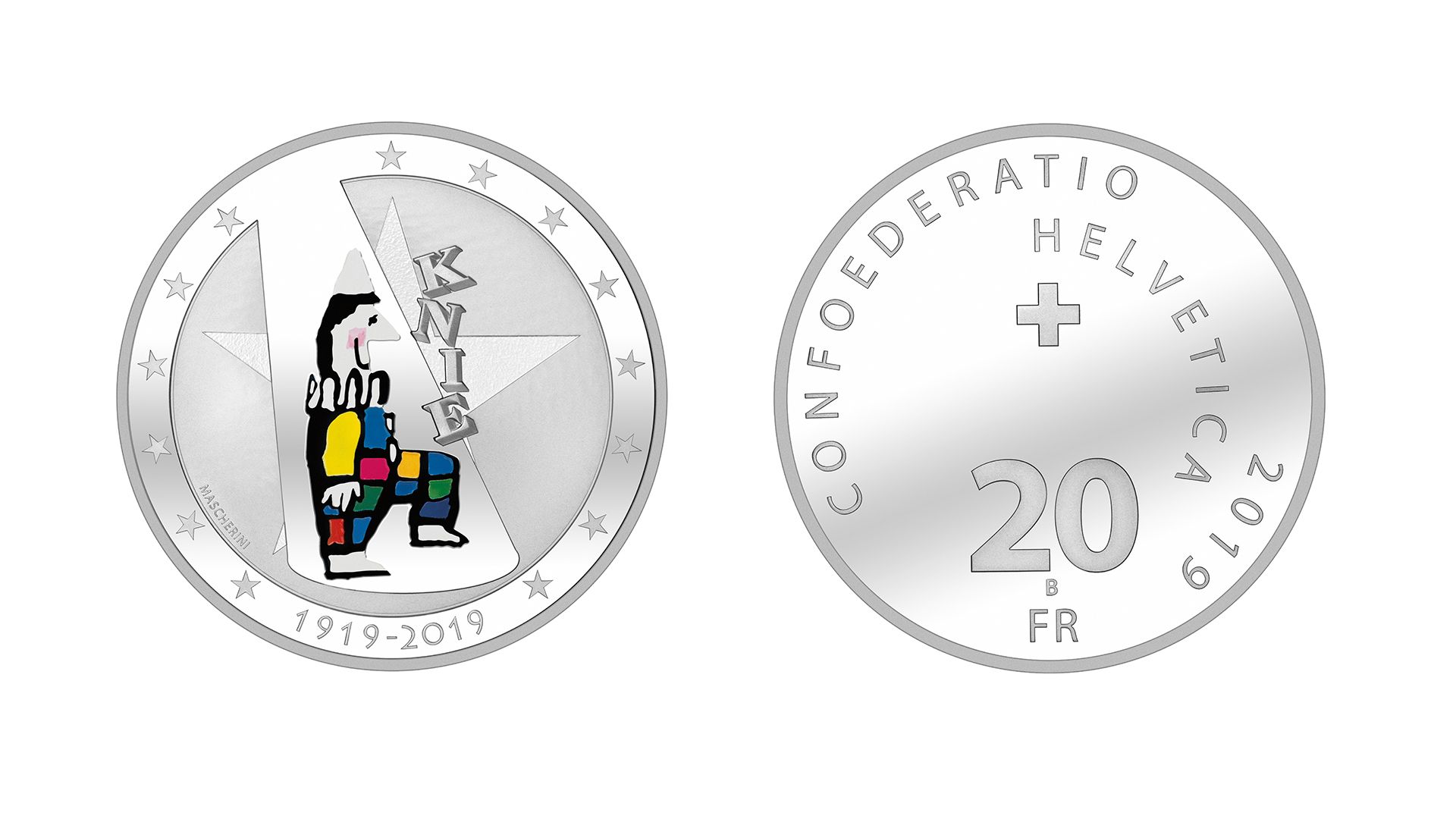 20-Fr.-Silbermünze «100 Jahre Circus Knie» 2019