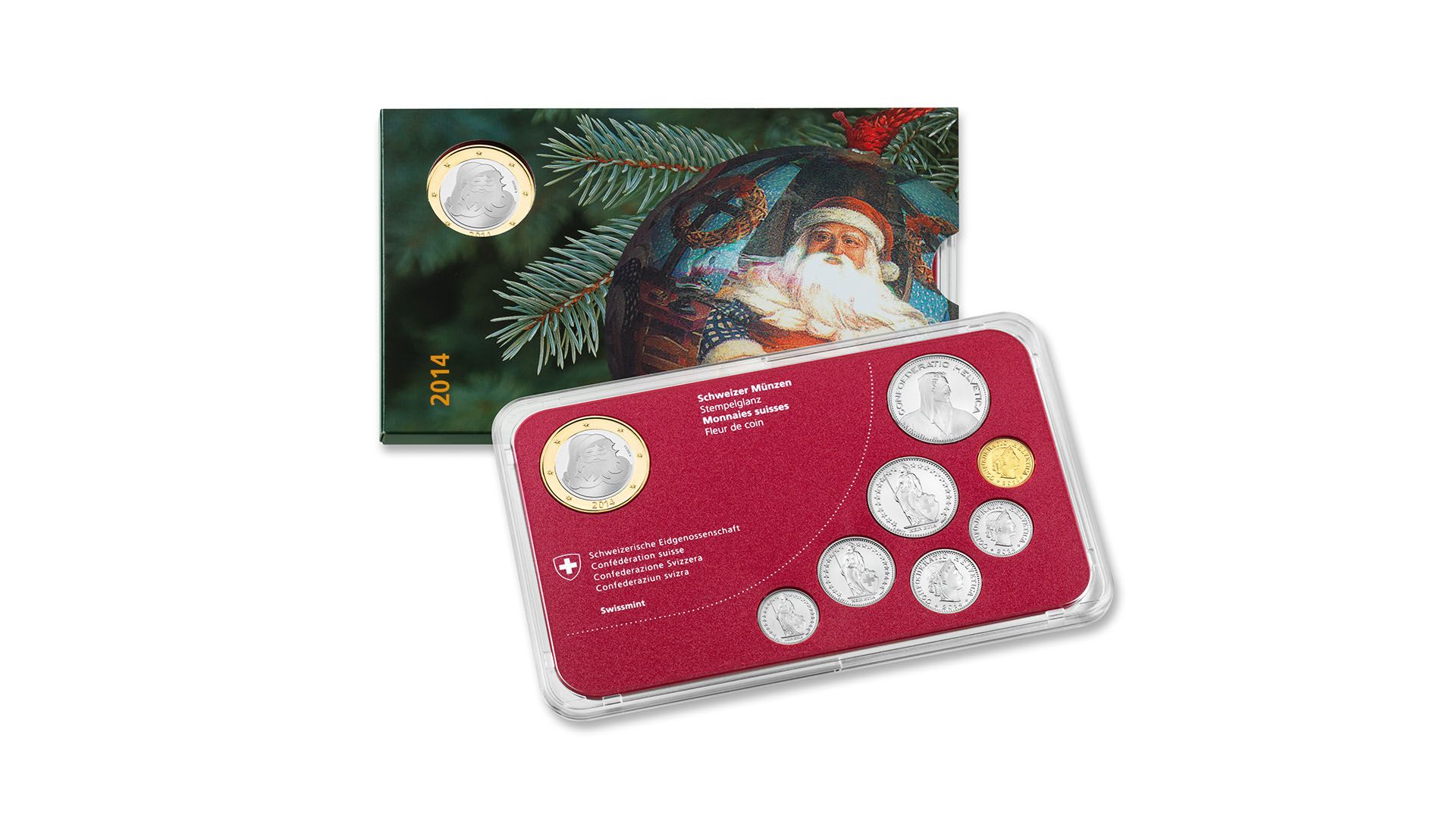 Münzsatz «Weihnachten» 2015, Stempelglanz