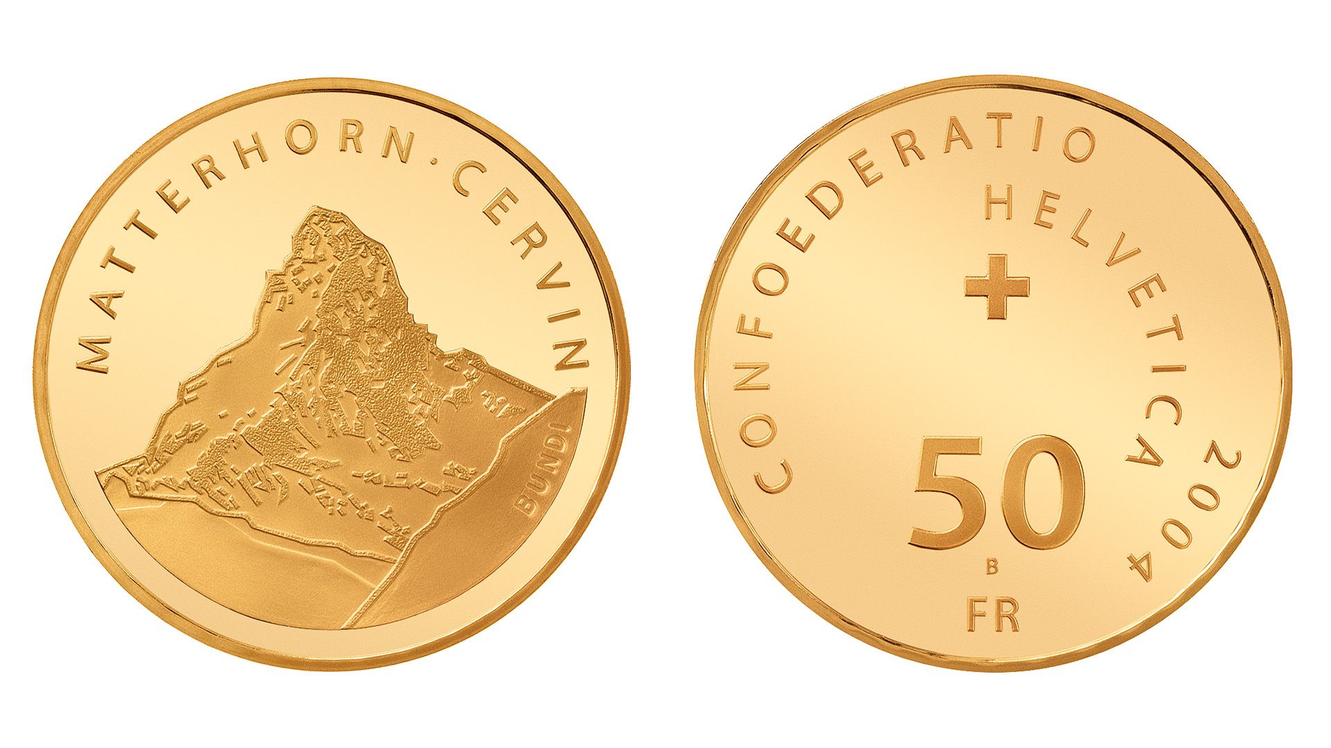 50-FR.-Goldmünze «Matterhorn»