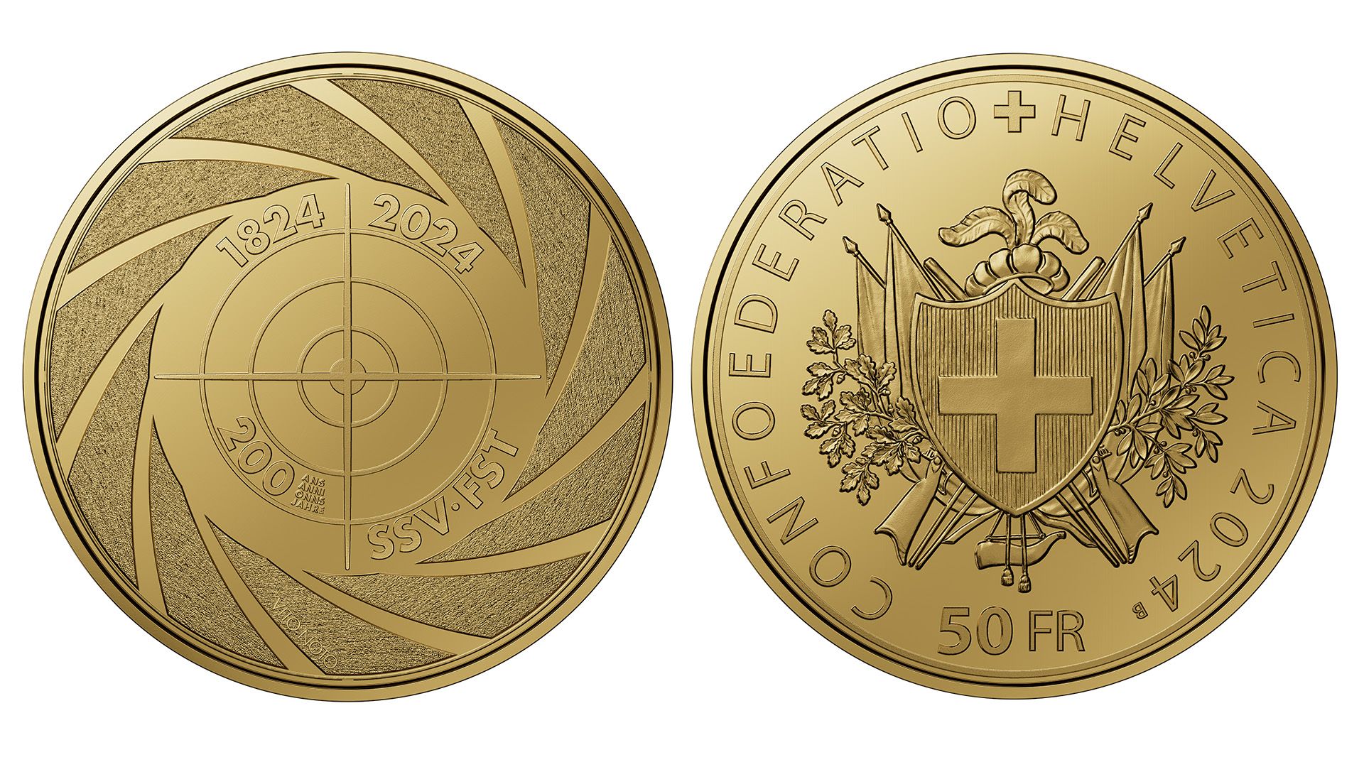 Goldmünze «200 Jahre Schweizer Schiesssportverband»