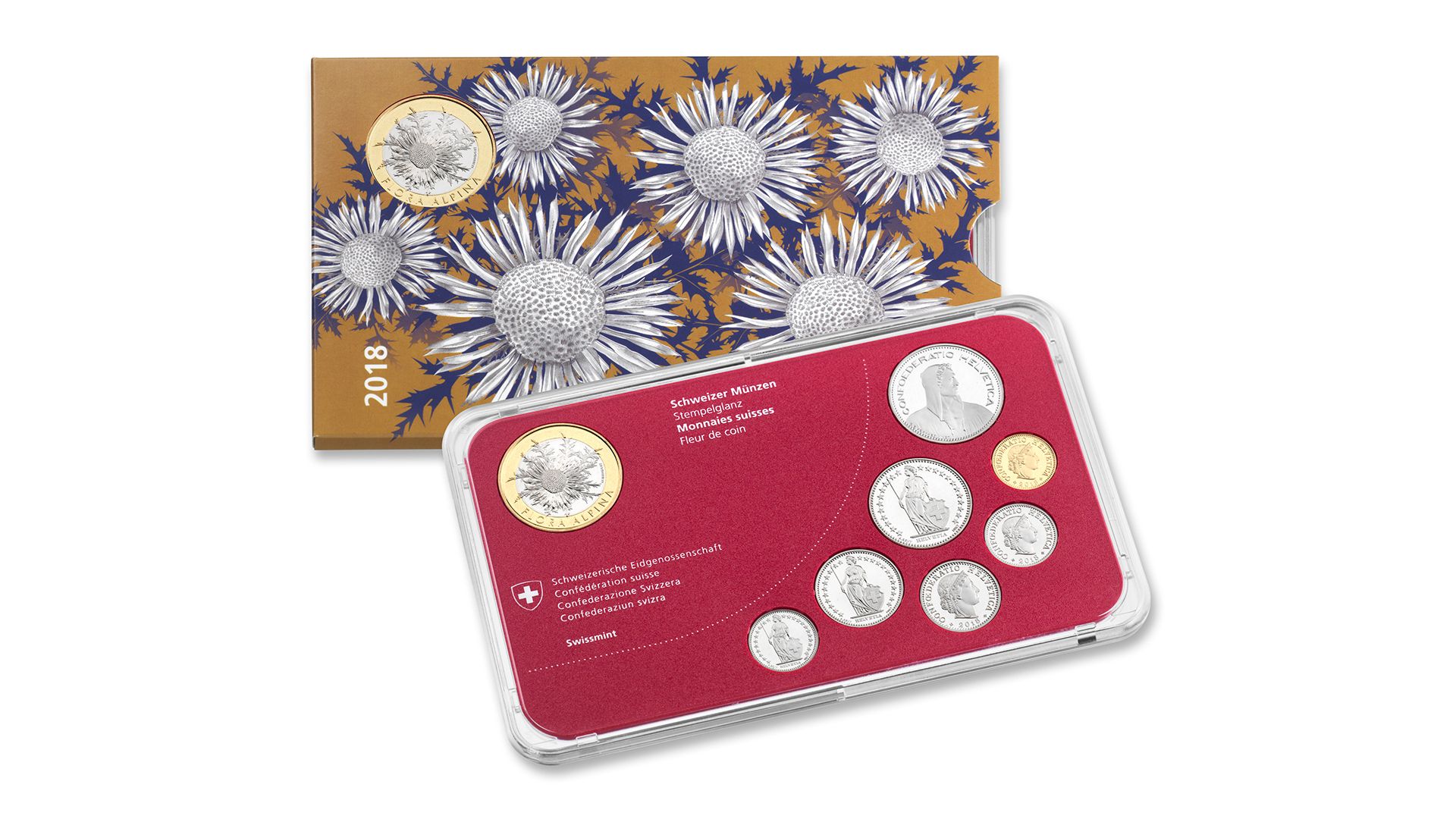 Münzsatz Classic «Silberdistel» 2018 , Stempelglanz