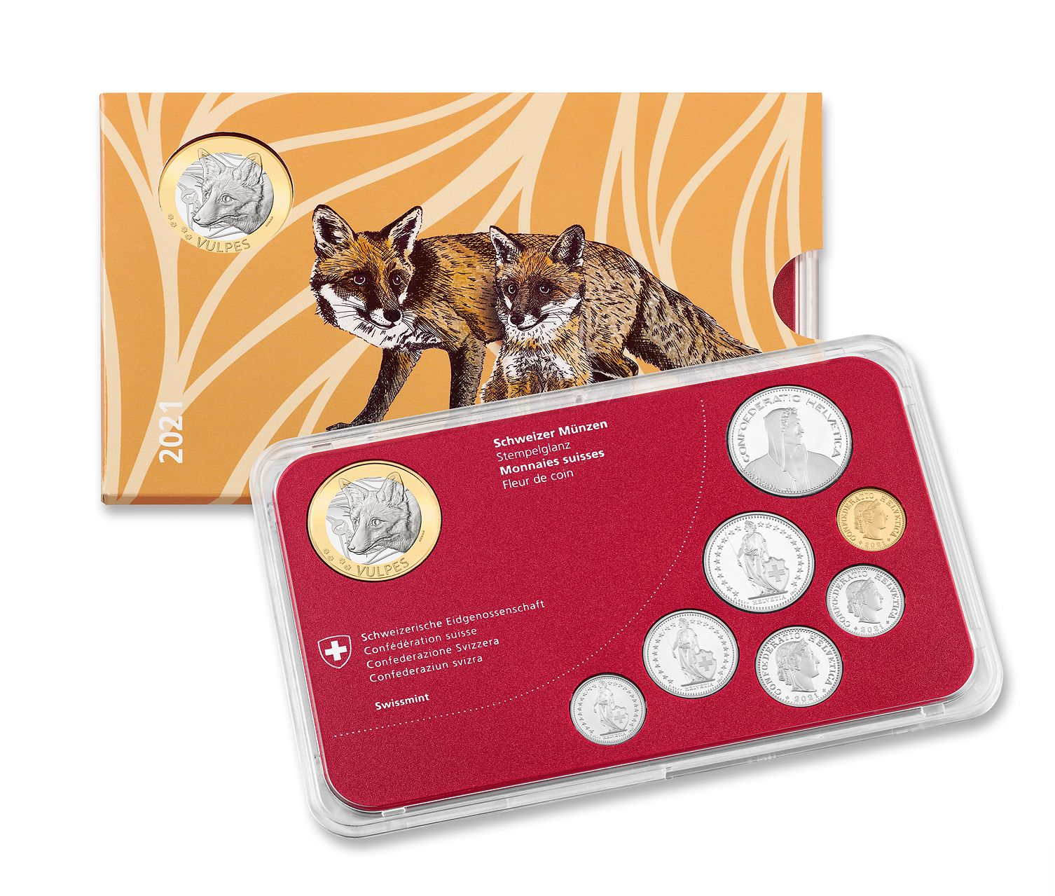 Münzsatz Classic «Fuchs» 2021, Stempelglanz