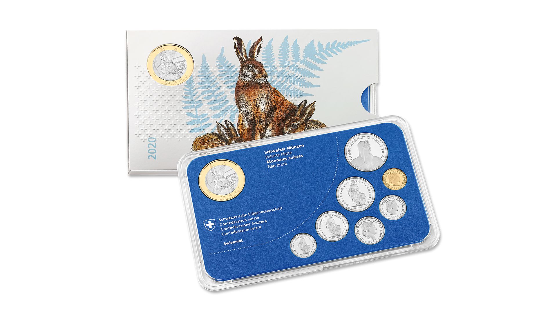 Münzsatz Classic 2020 «Hase», Polierte Platte