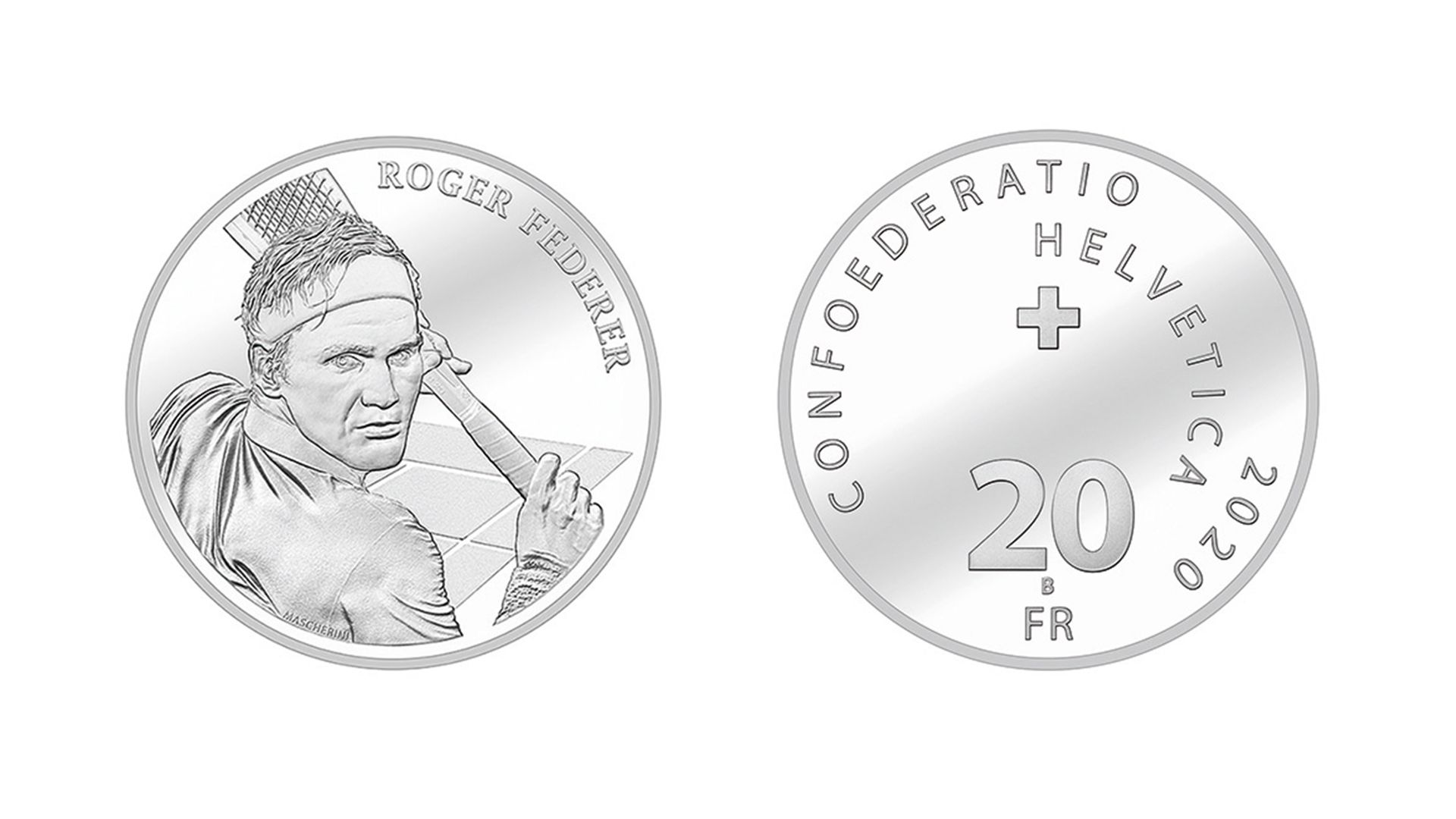 20-Fr.-Silbermünze «Roger Federer» 2020