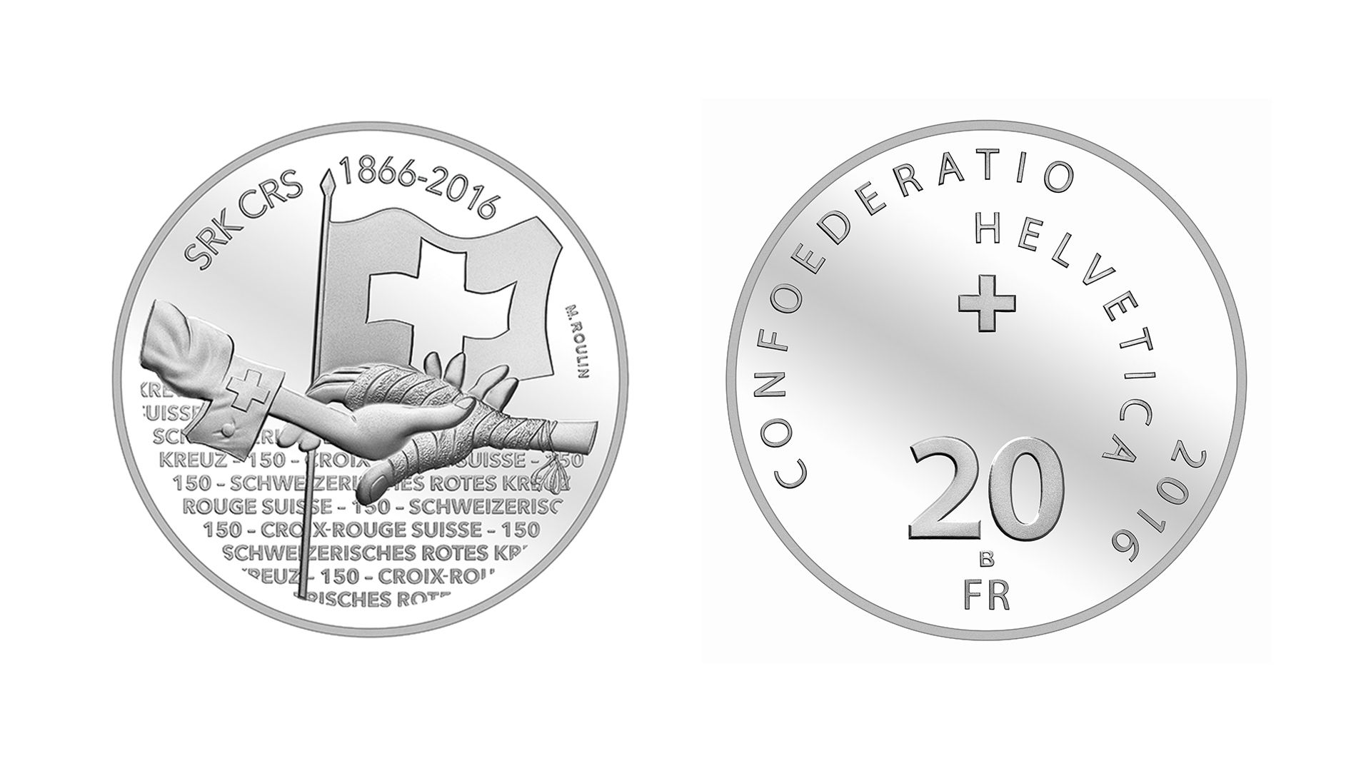 20-Fr.-Silbermünze «150 Jahre Schweizerisches Rotes Kreuz» 2016