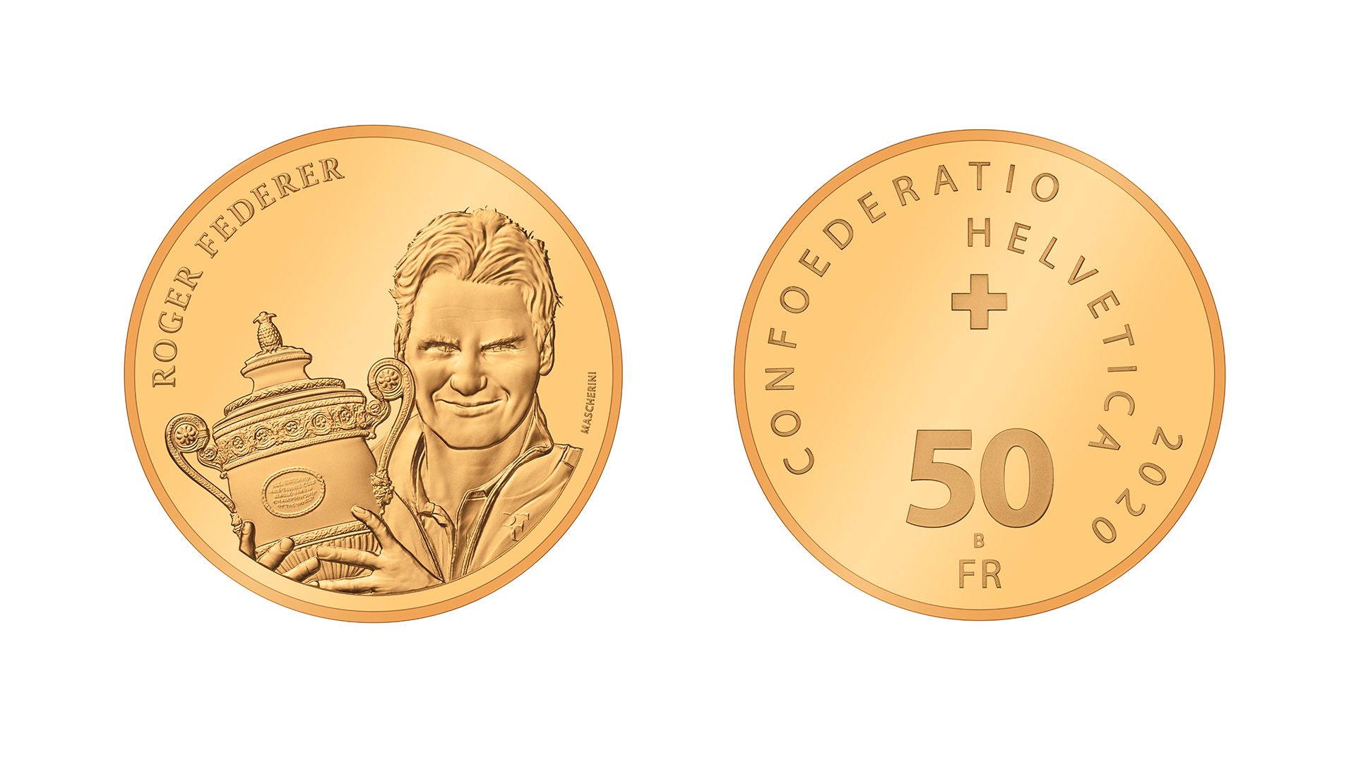 50-Fr.-Goldmünze «Roger Federer» 2020
