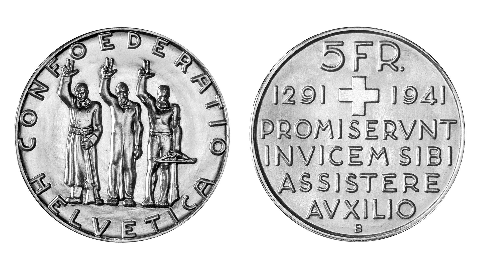 5-FR.-Silbermünze «Bundesfeier»