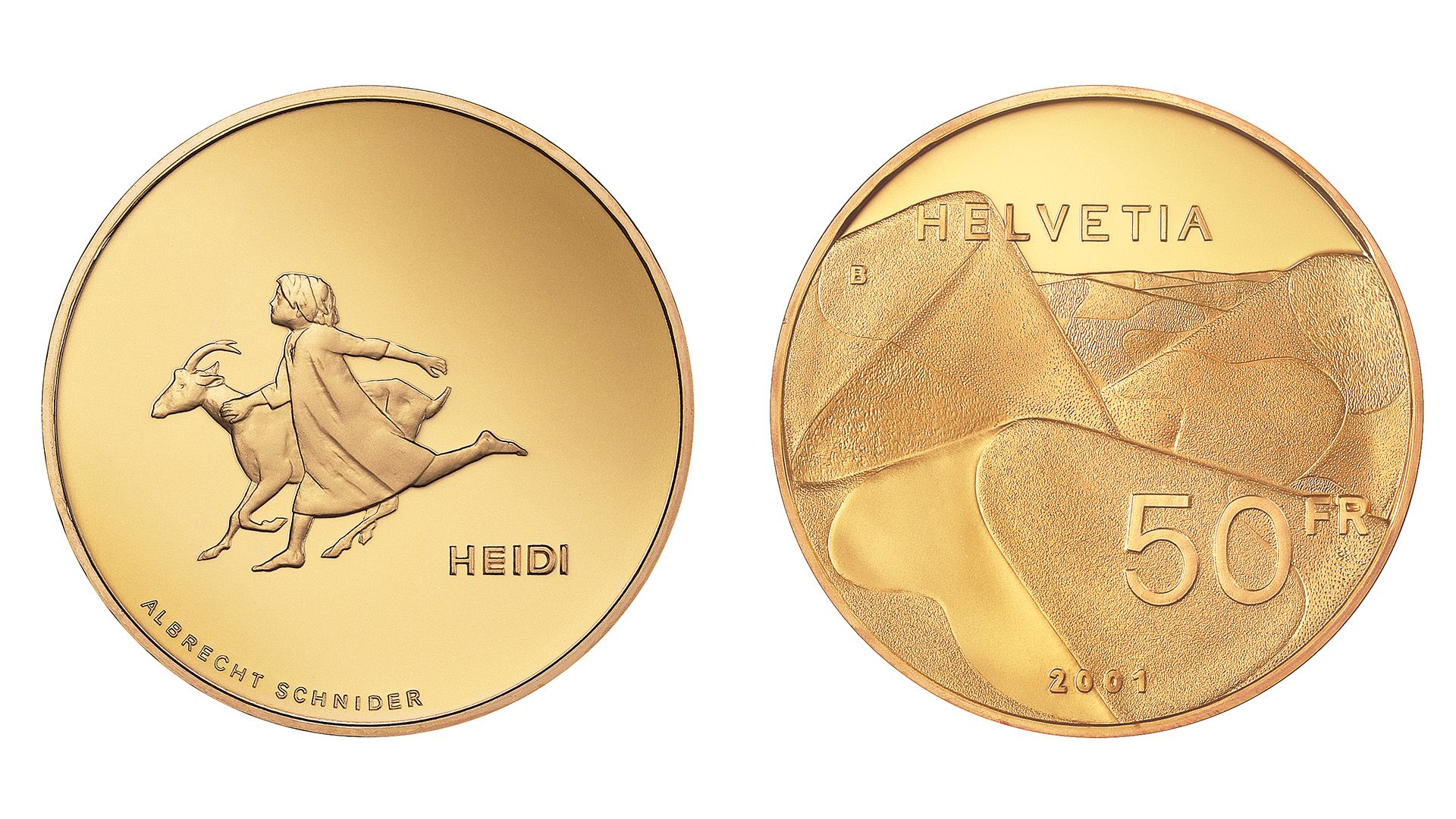 50-FR.-Goldmünze «Heidi»