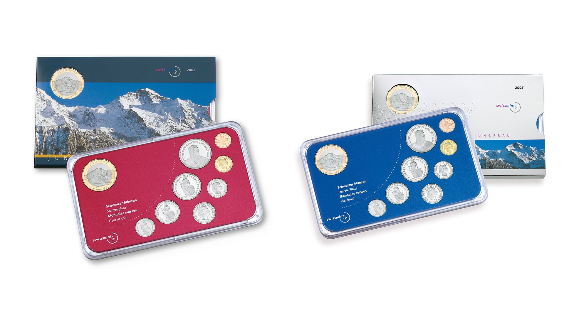 Münzsatz «Die Jungfrau» 2005, Polierte Platte und Stempelglanz