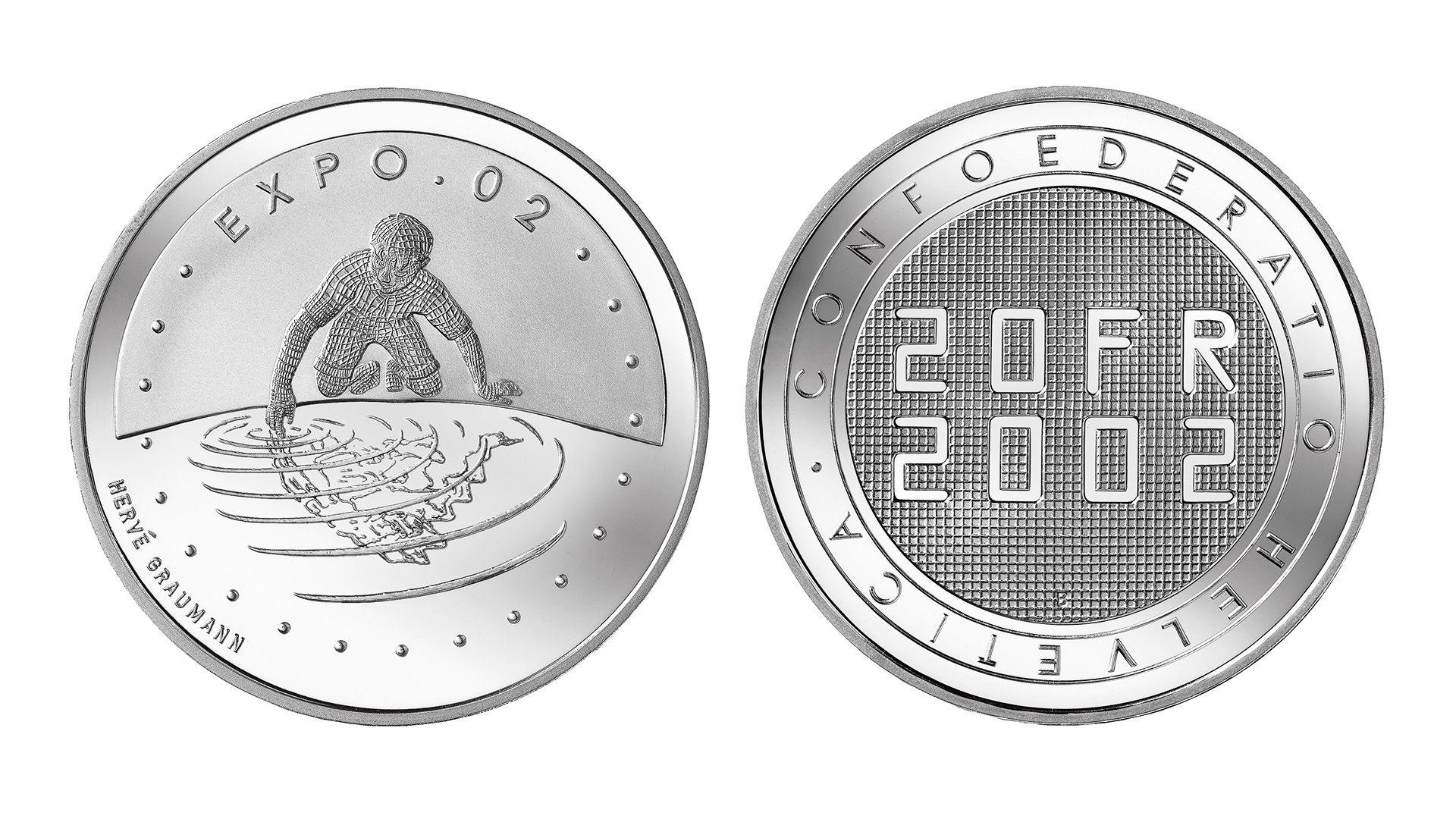 20-FR.-Silbermünze «Expo.02»