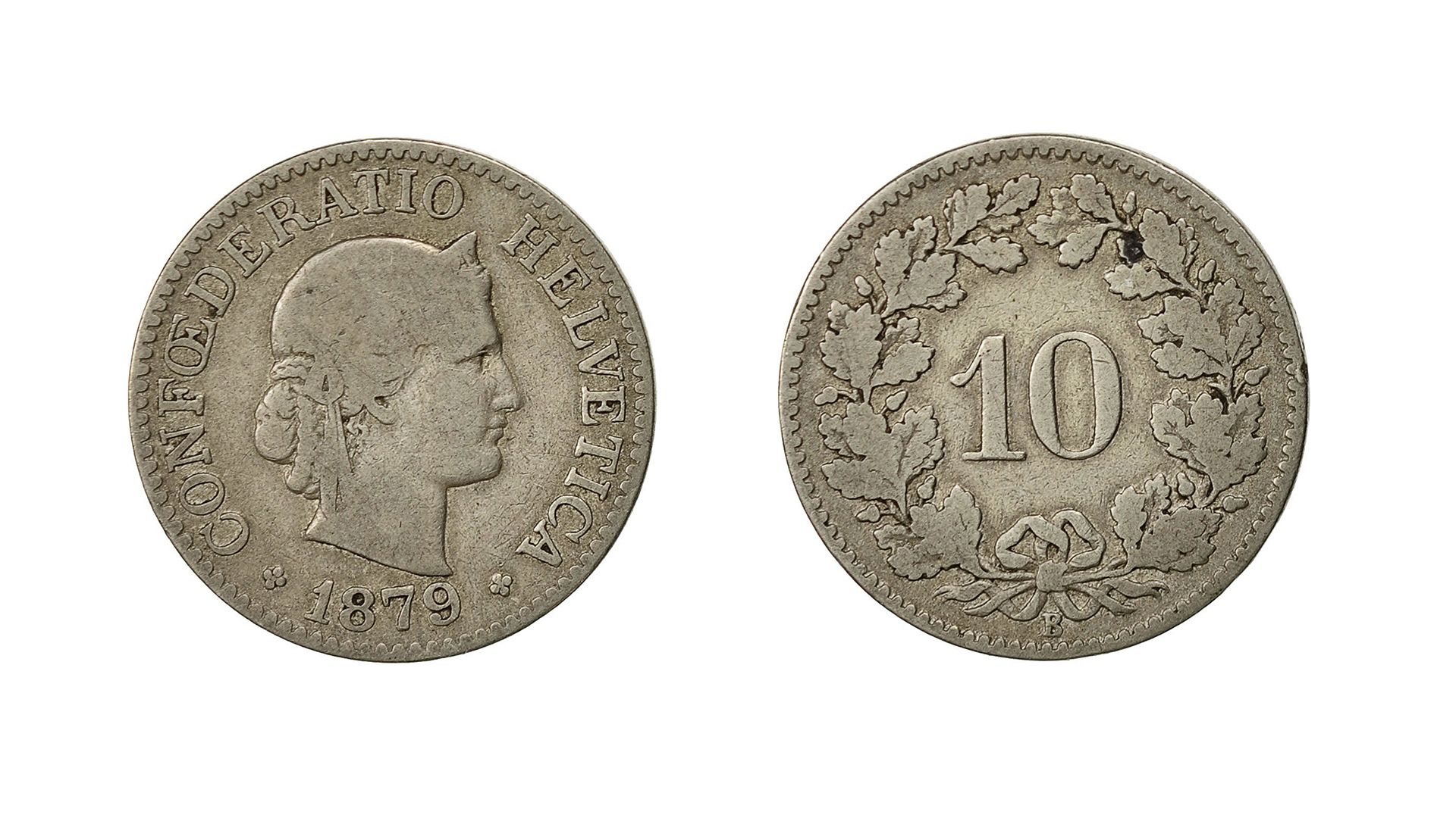 10-Rappenmünze 1879