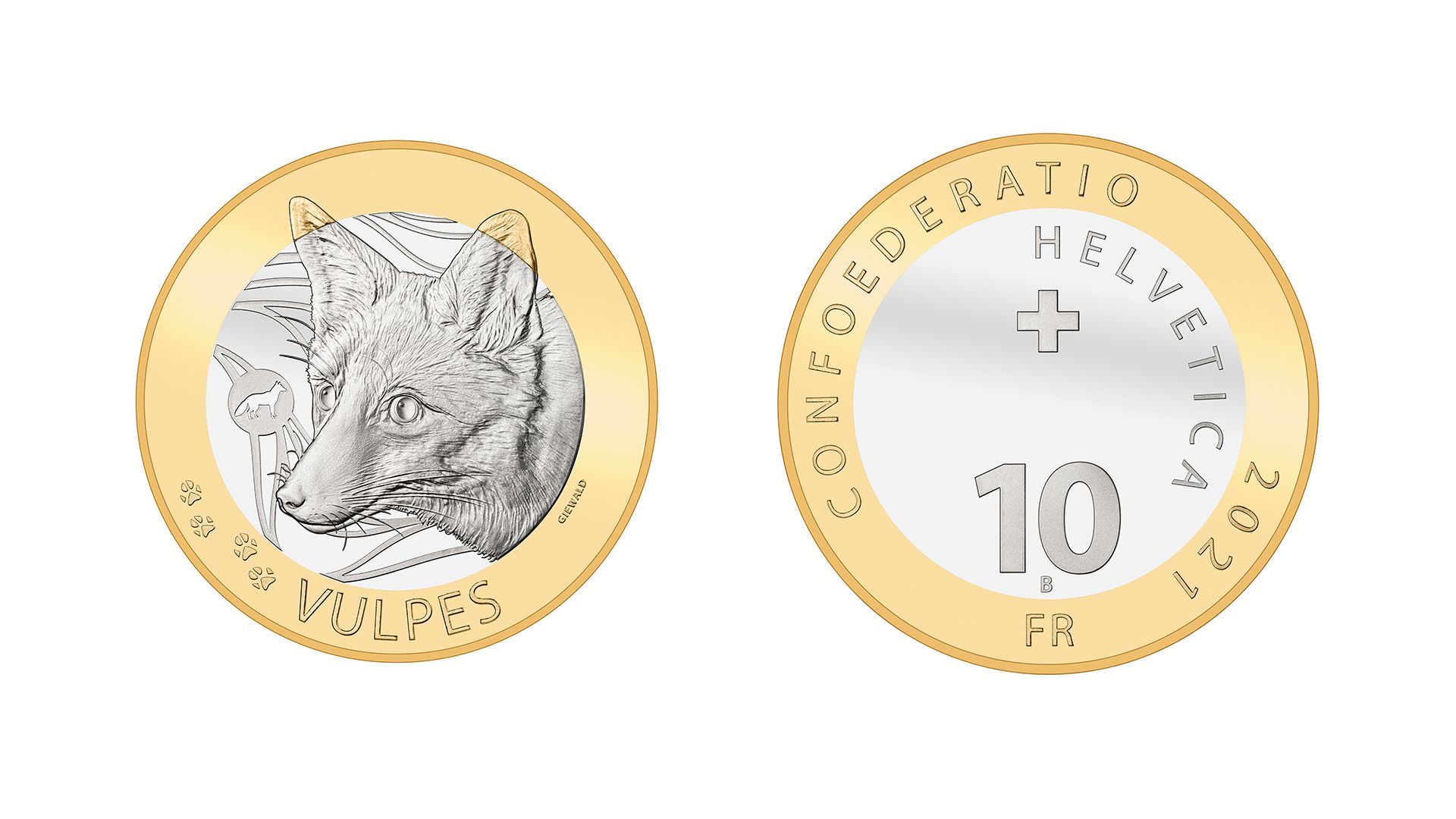 10-Fr.-Bimetallmünze «Fuchs» 2021