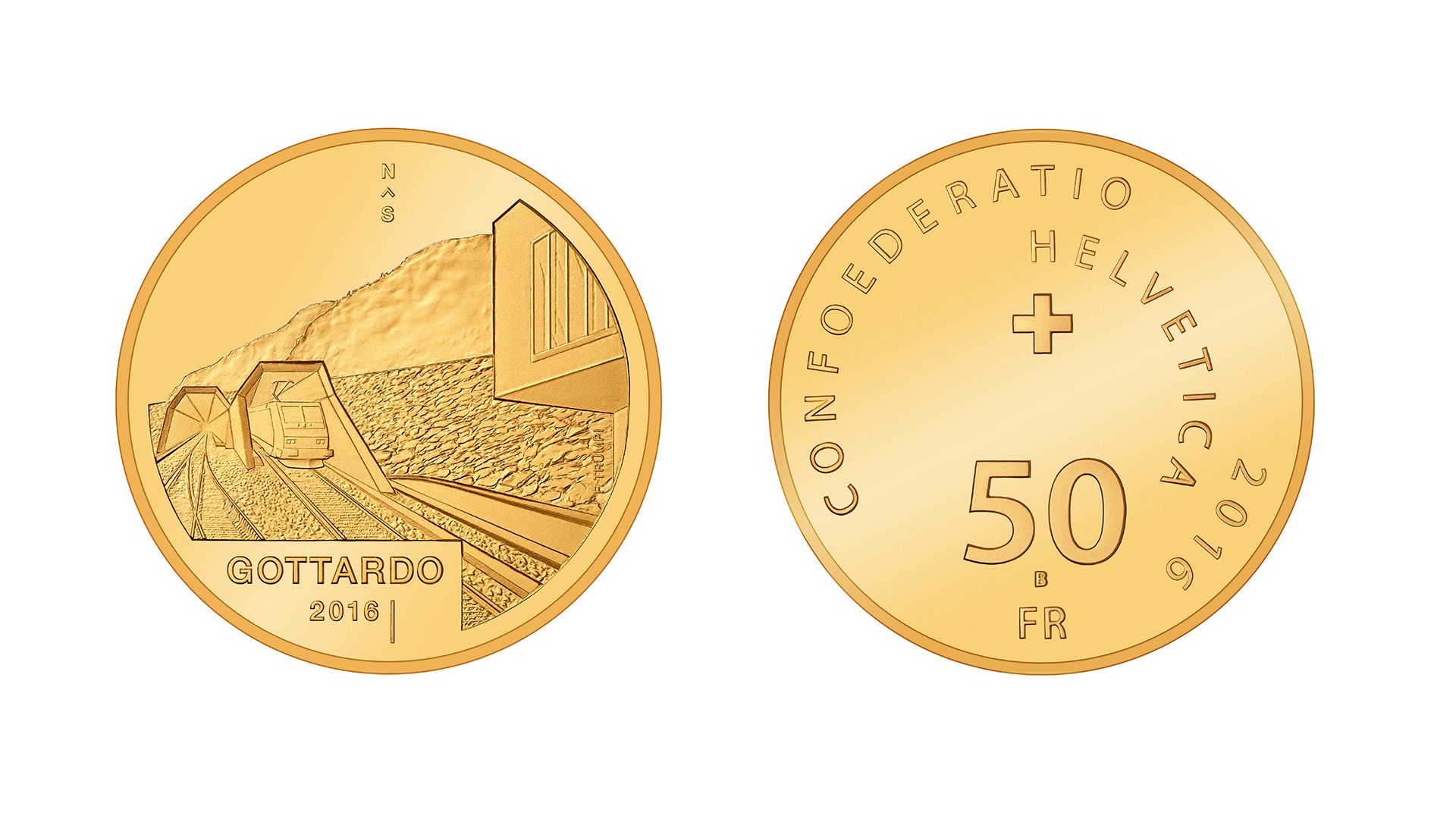 50-Fr.-Goldmünze «Gottardo» 2016