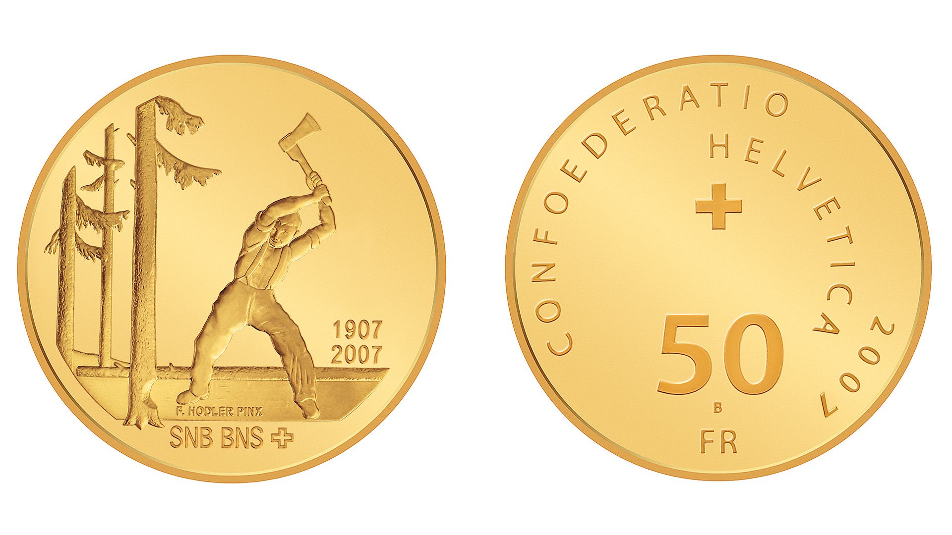 50-FR.-Goldmünze «100 Jahre Schweizerische Nationalbank»