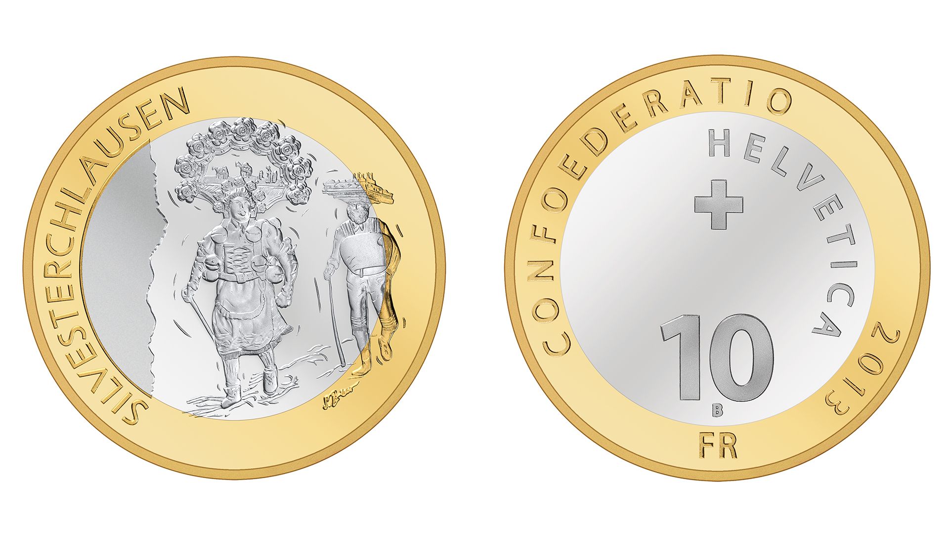 10-FR.-Bimetallmünze «Silvesterchlausen»