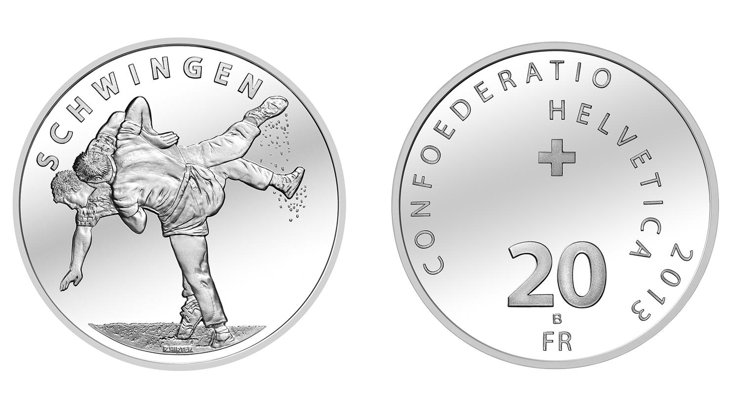 20-FR.-Silbermünze «Schwingen»