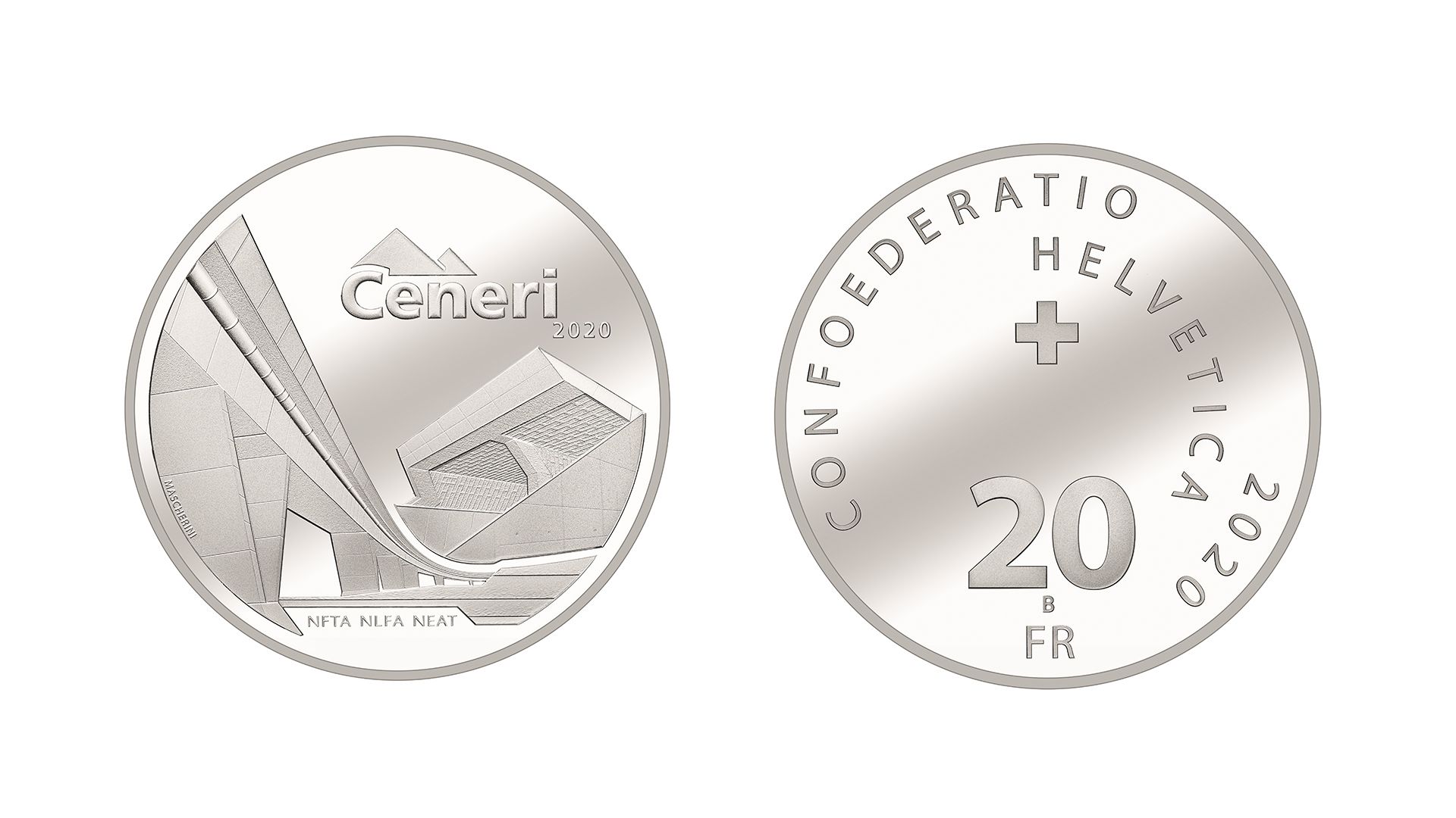 20-Fr.-Silbermünze «NEAT – Ceneri 2020»