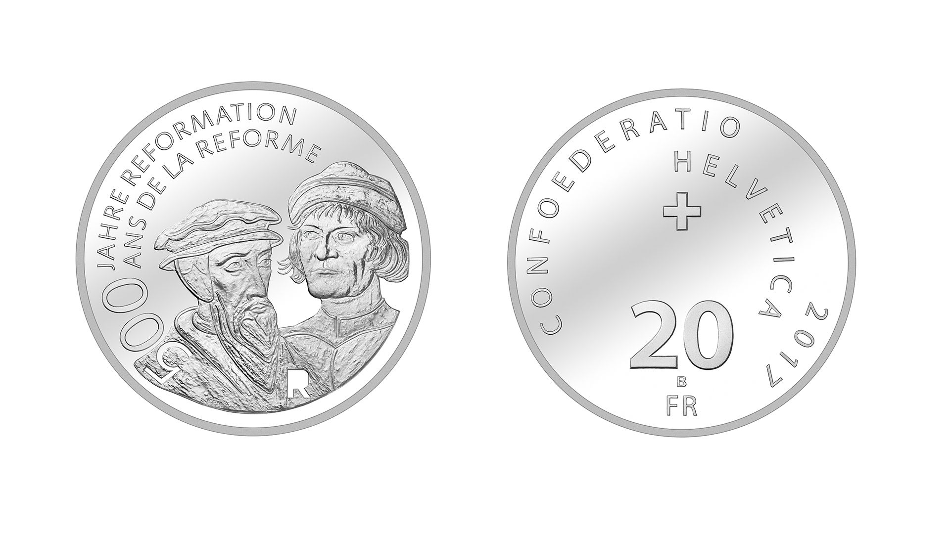 20-Fr.-Silbermünze «500 Jahre Reformation» 2017