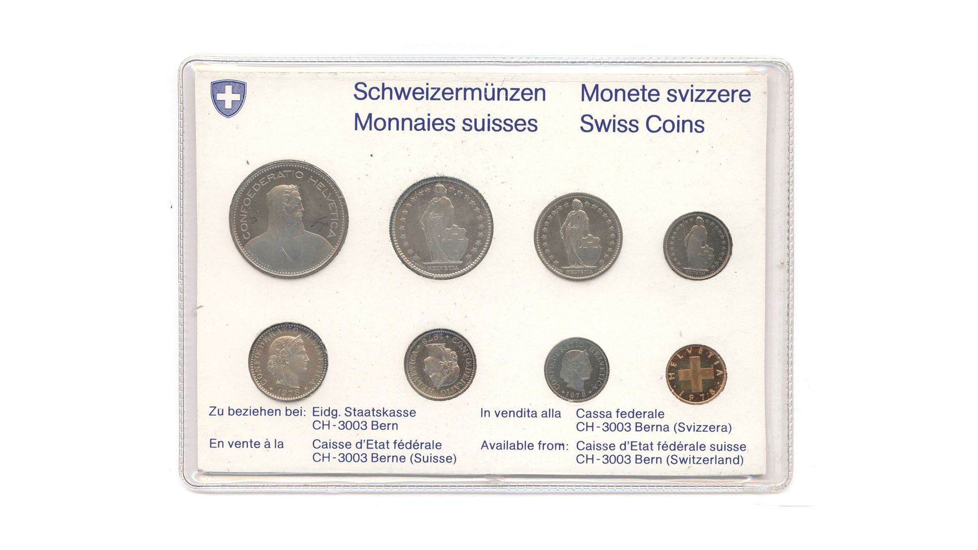 Münzsatz Umlaufmünzen 1978, Stempelglanz