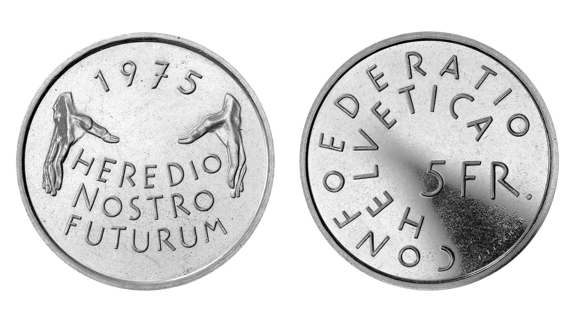 5-FR.-Kupfer-Nickelmünze «Europajahr der Denkmalpflege»