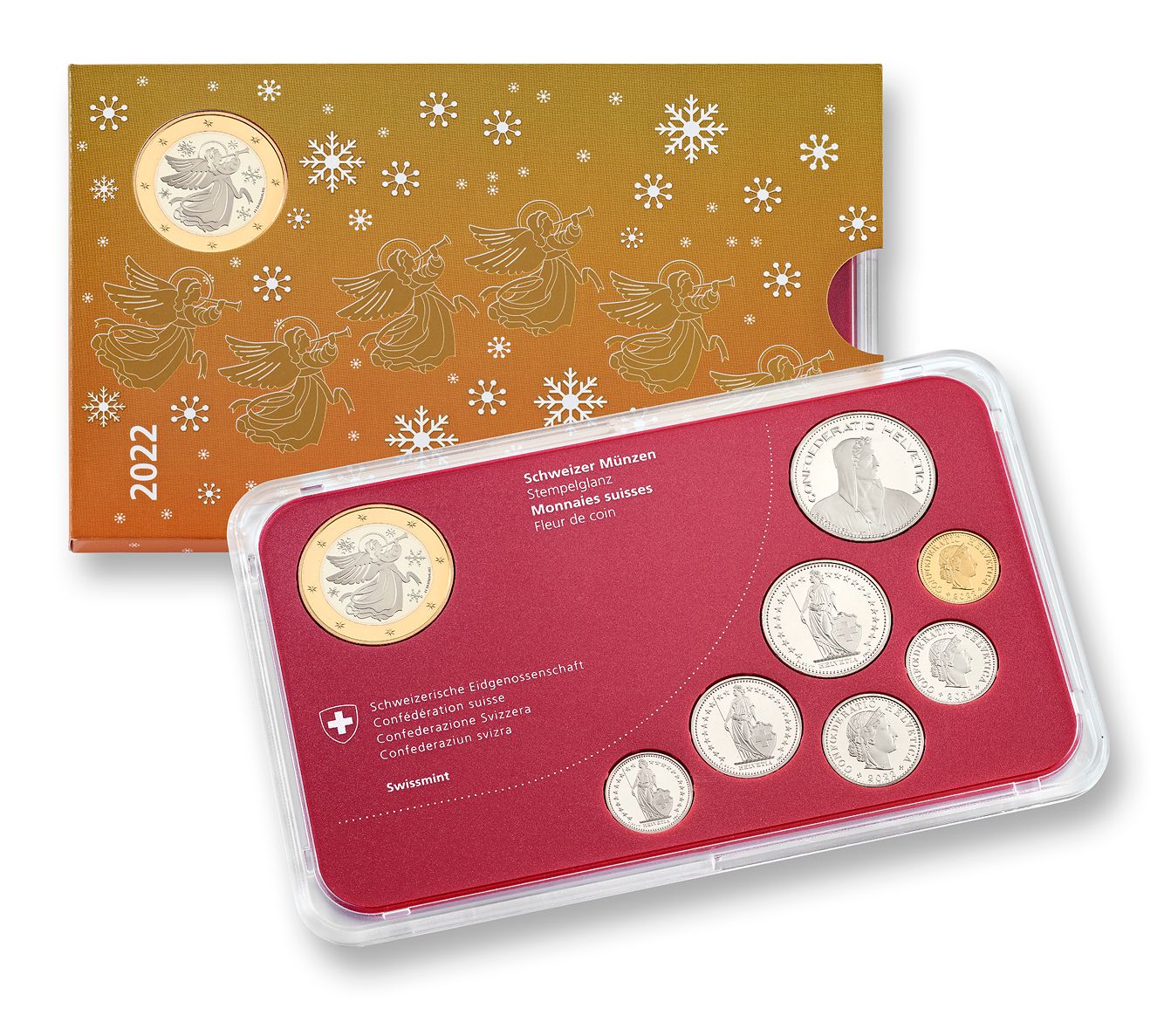 Münzsatz «Weihnachten» 2022, Stempelglanz